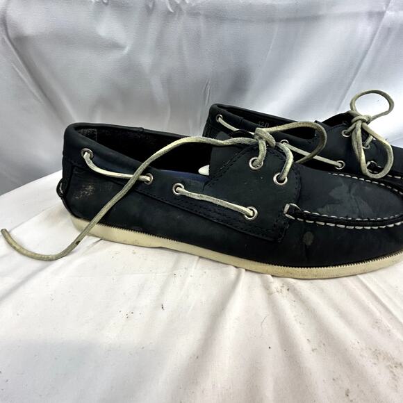 Joseph Abboud Size 12D Boat Shoe Men loafer Black suede leather 13343 - Picture 3 of 13